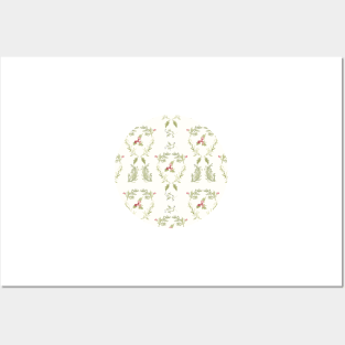 Christmas Loose Floral Watercolor Posters and Art